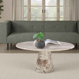 Nile 38" Coffee Table in Brown Toronto Marble by Home Trends & Design at Eve Furniture