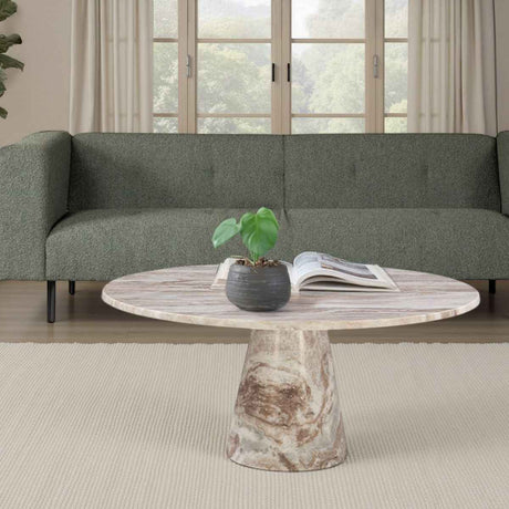 Nile 38" Coffee Table in Brown Toronto Marble by Home Trends & Design at Eve Furniture