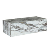 Nile 48" Drum Coffee Table in Calacatta Viola Marble