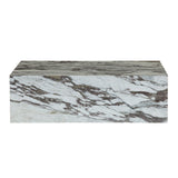 Nile 48" Drum Coffee Table in Calacatta Viola Marble