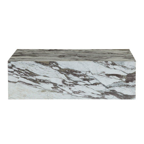 Nile 48" Drum Coffee Table in Calacatta Viola Marble by Home Trends & Design at Eve Furniture