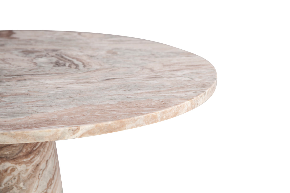Nile 48" Round Dining Table in Brown Toronto Marble by Home Trends & Design at Eve Furniture
