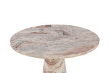 Nile 48" Round Dining Table in Brown Toronto Marble by Home Trends & Design at Eve Furniture