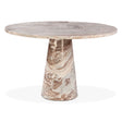 Nile 48" Round Dining Table in Brown Toronto Marble by Home Trends & Design at Eve Furniture