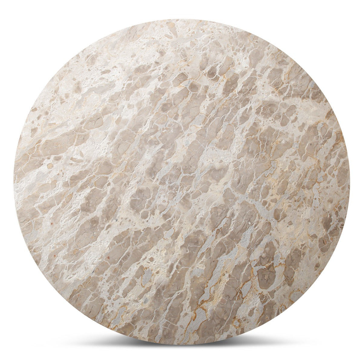 Nile 48" Round Dining Table in Capri Beige Marble by Home Trends & Design at Eve Furniture