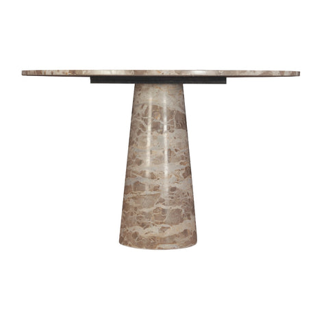 Nile 48" Round Dining Table in Capri Beige Marble by Home Trends & Design at Eve Furniture