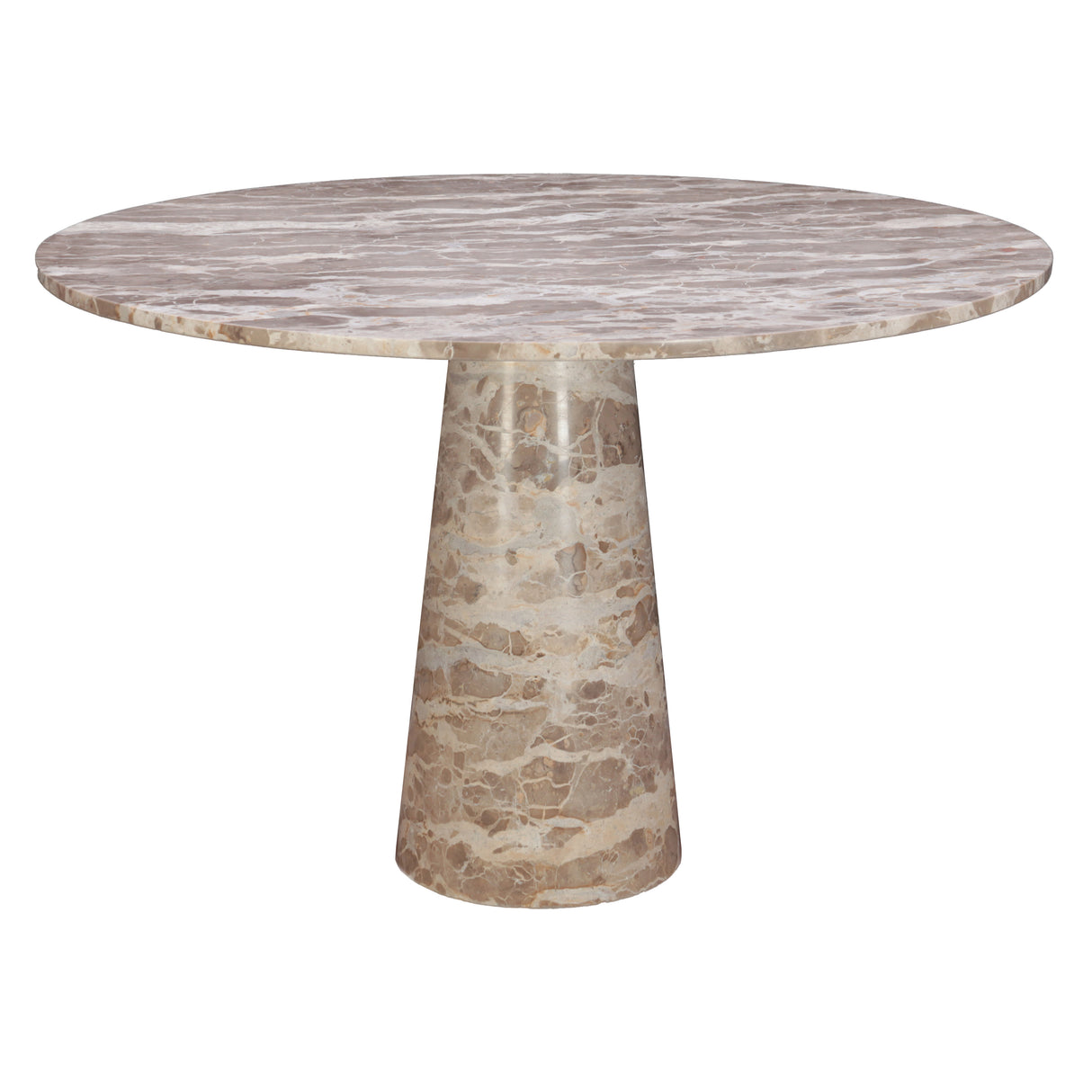Nile 48" Round Dining Table in Capri Beige Marble by Home Trends & Design at Eve Furniture