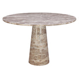 Nile 48" Round Dining Table in Capri Beige Marble by Home Trends & Design at Eve Furniture