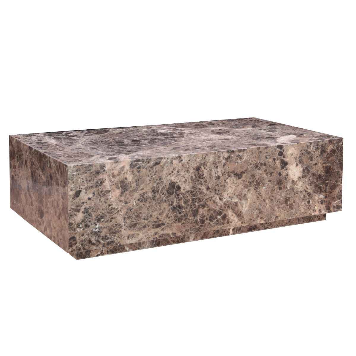 Nile 50" Coffee Table in Dark Emperador Marble