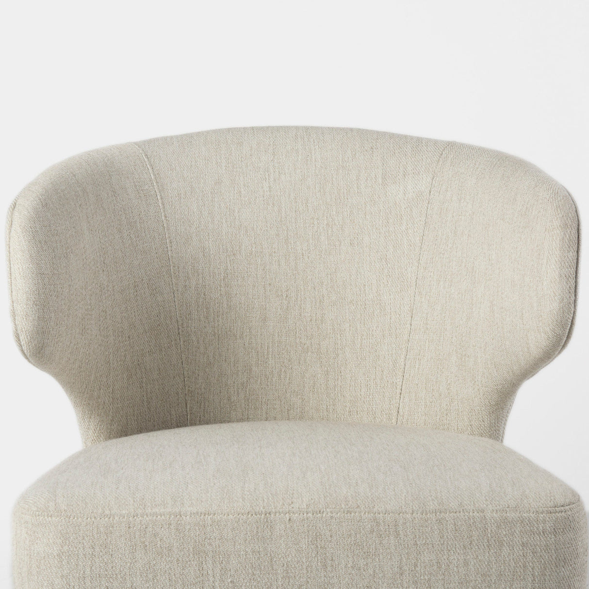 Niles 22.5L x 24.0W x 32.0H Cream Fabric Seat W/ Dark Brown Wooden Legs Wingback Dining Chair by Mercana at Eve Furniture