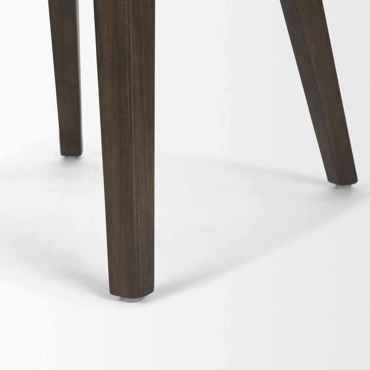 Niles Brown Fabric W/ Dark Brown Wooden Legs Wingback Dining Chair by Mercana at Eve Furniture