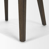 Niles Cream Fabric Seat W/ Dark Brown Wooden Legs Wingback Dining Chair by Mercana at Eve Furniture