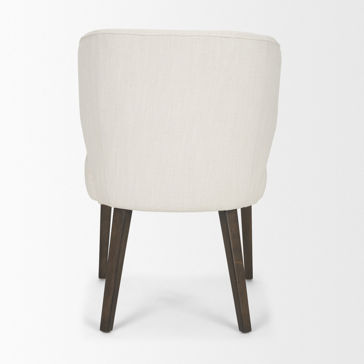 Niles Cream Fabric Seat W/ Dark Brown Wooden Legs Wingback Dining Chair by Mercana at Eve Furniture
