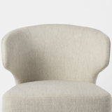 Niles Cream Fabric Seat W/ Dark Brown Wooden Legs Wingback Dining Chair by Mercana at Eve Furniture