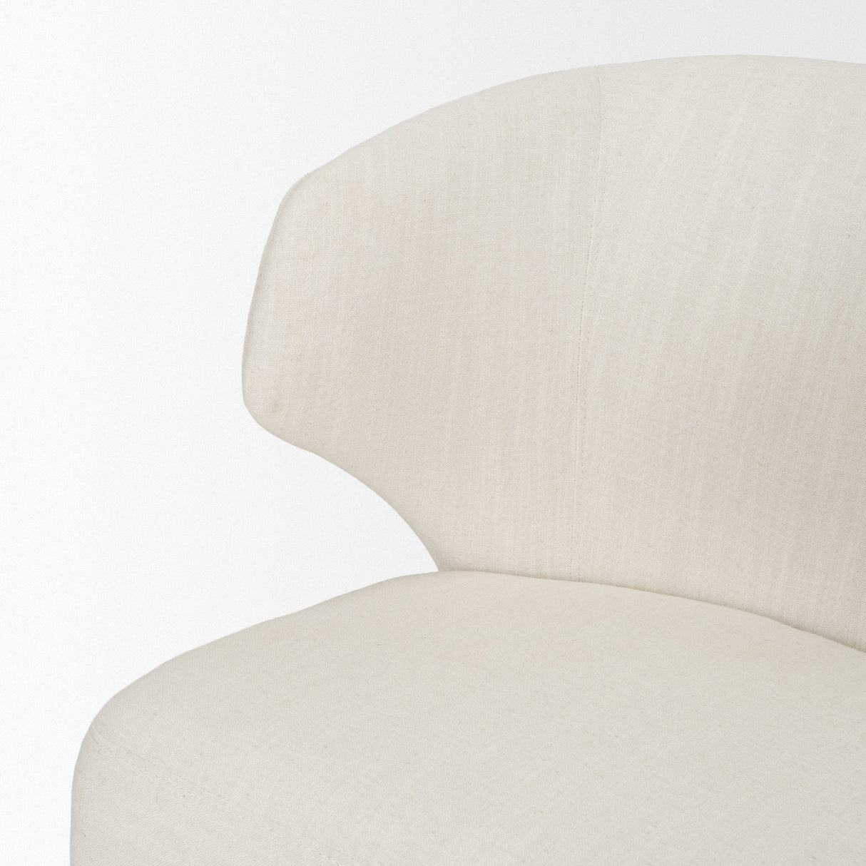 Niles Cream Fabric Seat W/ Dark Brown Wooden Legs Wingback Dining Chair by Mercana at Eve Furniture