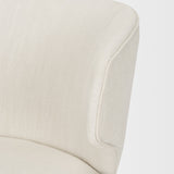 Niles Cream Fabric Seat W/ Dark Brown Wooden Legs Wingback Dining Chair by Mercana at Eve Furniture