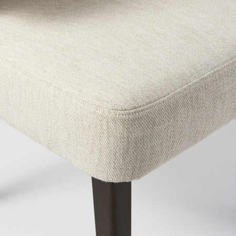 Niles Cream Fabric Seat W/ Dark Brown Wooden Legs Wingback Dining Chair by Mercana at Eve Furniture