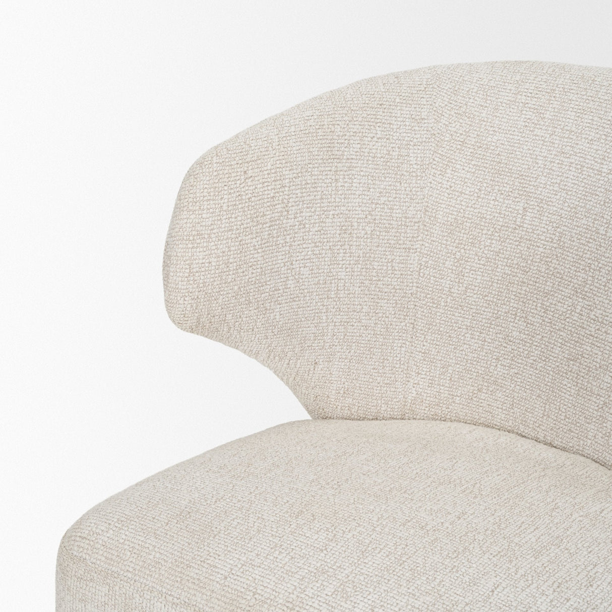 Niles 22.5L x 24.5W x 32H Cream Fabric Seat W/ Med Brown Wooden Legs Wingback Dining Chair (G520-4A) by Mercana at Eve Furniture