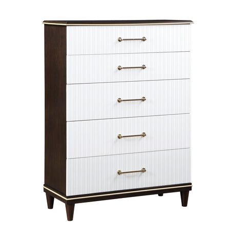 Niles White/Cherry Chest by Homelegance at Eve Furniture