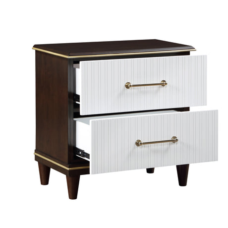 Niles White/Cherry Panel Bedroom Set by Homelegance at Eve Furniture