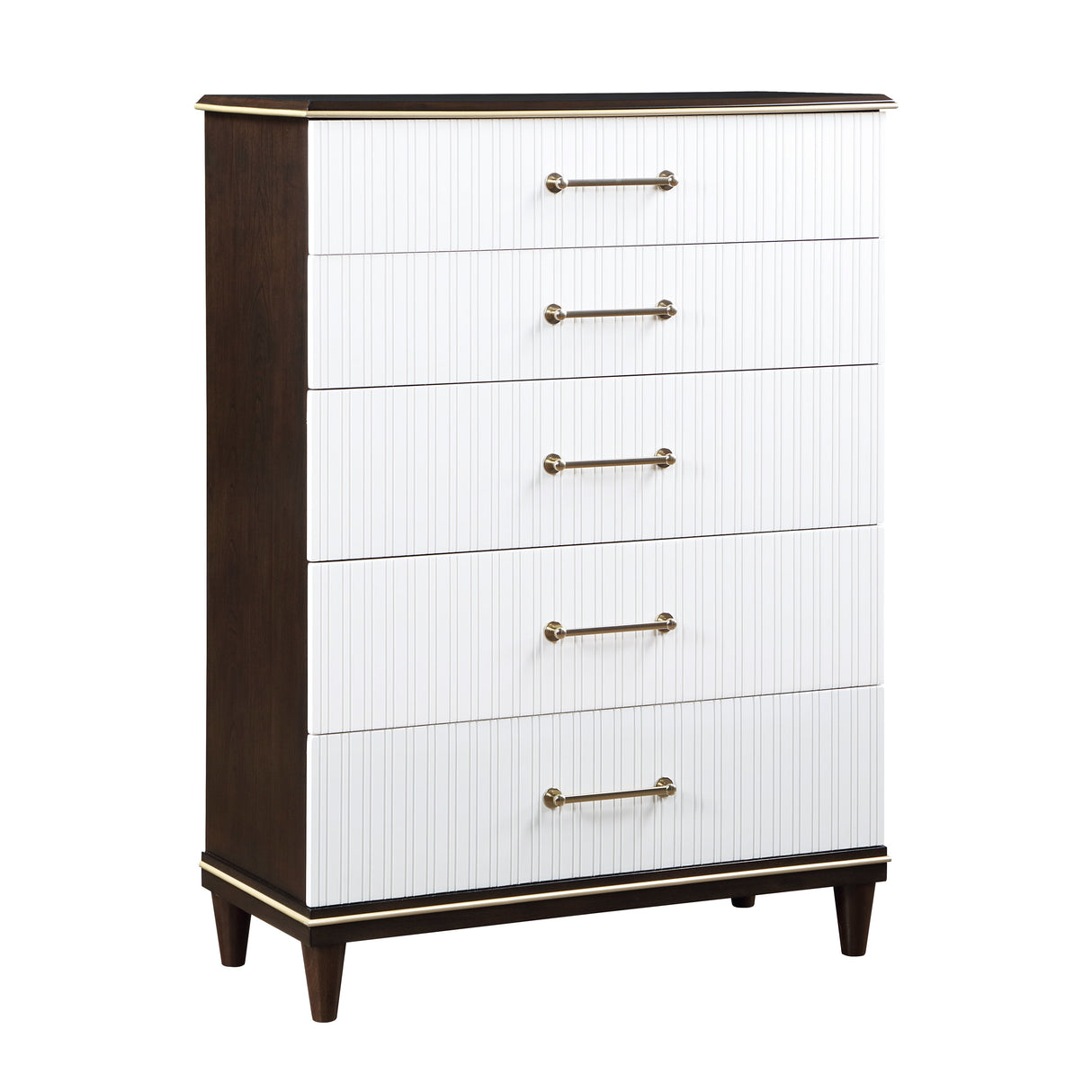 Niles White/Cherry Panel Bedroom Set by Homelegance at Eve Furniture