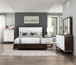 Niles White/Cherry Panel Bedroom Set by Homelegance at Eve Furniture