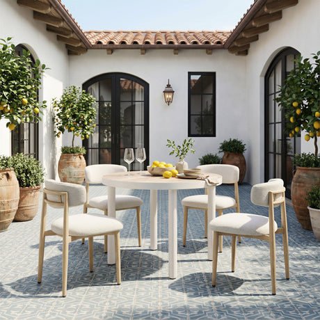 Nimara Natural Outdoor Dining Table by Zuomod at Eve Furniture
