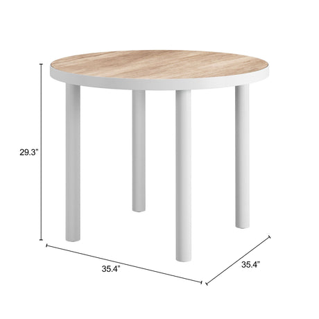 Nimara Natural Outdoor Dining Table by Zuomod at Eve Furniture
