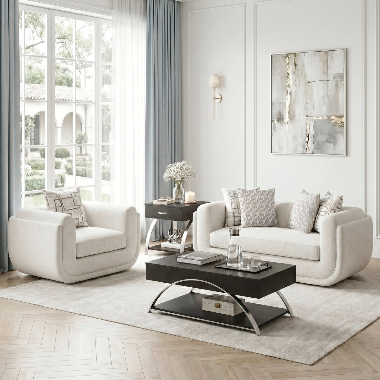 Nimbus Beige Chair by Homelegance at Eve Furniture