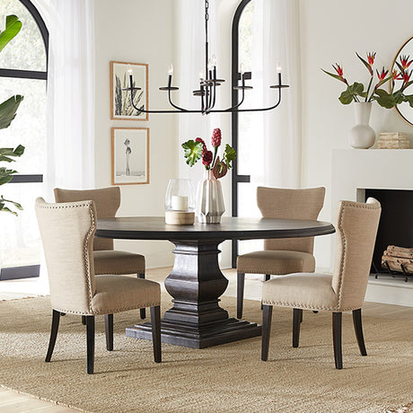 Nimes 48" Round Dining Table in Vintage Brown by Home Trends & Design at Eve Furniture