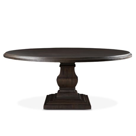 Nimes 72" Round Dining Table in Vintage Brown by Home Trends & Design at Eve Furniture