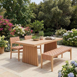 Nimone Natural Outdoor Dining Table by Zuomod at Eve Furniture