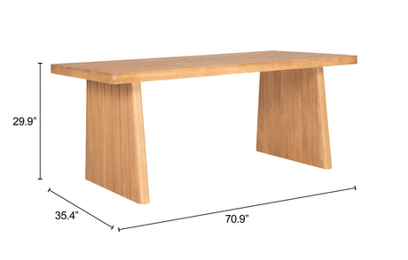 Nimone Natural Outdoor Dining Table by Zuomod at Eve Furniture