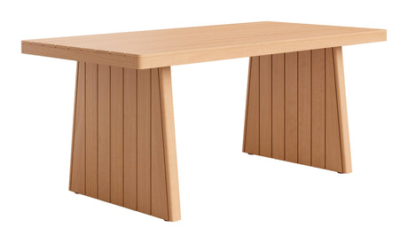Nimone Natural Outdoor Dining Table by Zuomod at Eve Furniture