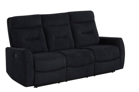 Nina Black 3-Piece Power Reclining Set by Happy Homes at Eve Furniture