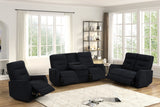 Nina Black 3-Piece Power Reclining Set by Happy Homes at Eve Furniture
