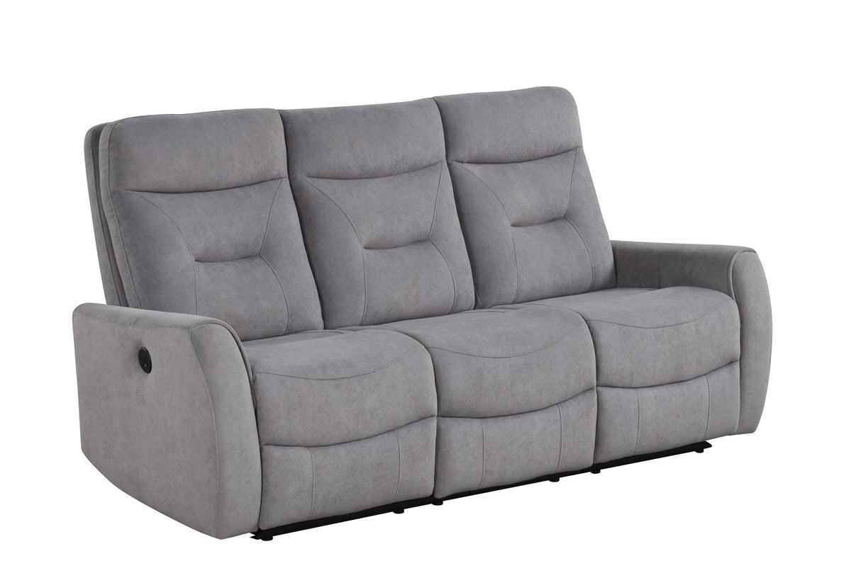 Nina Gray 3-Piece Power Reclining Set by Happy Homes at Eve Furniture