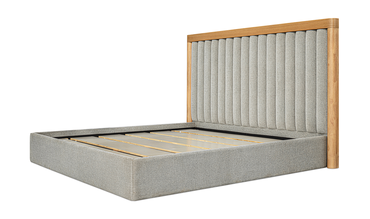 Nina Queen Bed - Grey by Moe's Home at Eve Furniture