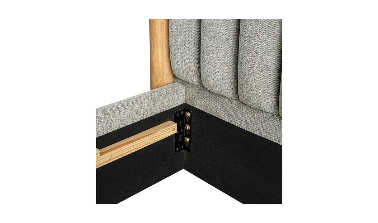 Nina Queen Bed - Grey by Moe's Home at Eve Furniture