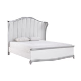 Nina White-Silver Bedroom Set