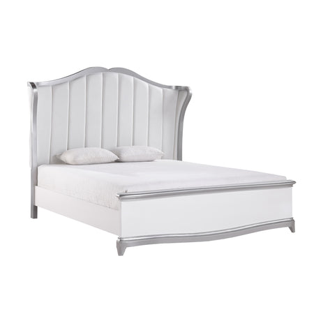Nina White-Silver Bedroom Set by Cosmos Furniture at Eve Furniture