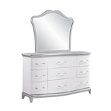 Nina White-Silver Bedroom Set
