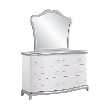 Nina White-Silver Bedroom Set by Cosmos Furniture at Eve Furniture