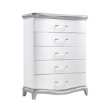 Nina White-Silver Bedroom Set