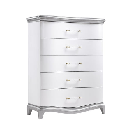 Nina White-Silver Bedroom Set by Cosmos Furniture at Eve Furniture