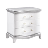 Nina White-Silver Bedroom Set