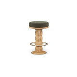 Nio Dark Green/Natural Swivel Counter Stool by Moe's Home at Eve Furniture