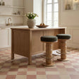 Nio Dark Green/Natural Swivel Counter Stool