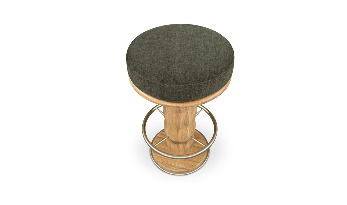 Nio Swivel Counter Stool Dark Green by Moe's Home at Eve Furniture