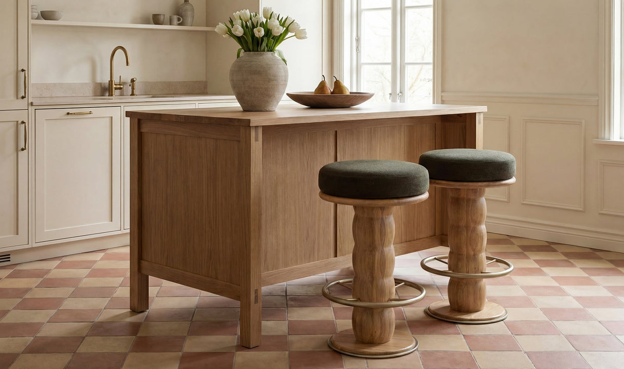 Nio Swivel Counter Stool Dark Green by Moe's Home at Eve Furniture